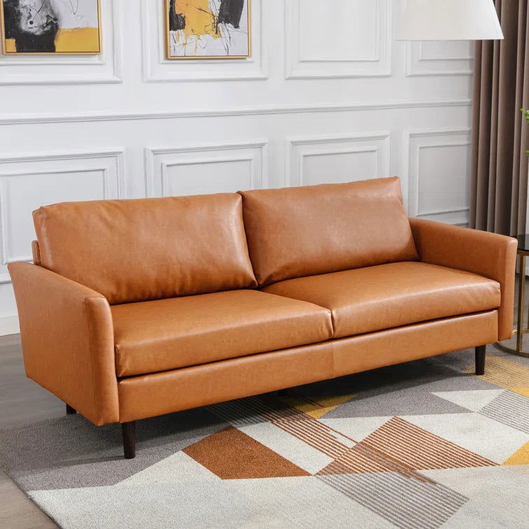 Louvre 80.3'' Vegan Leather Sofa - Quality, Style, and Functionality for Your Home - Just Home Furniture™