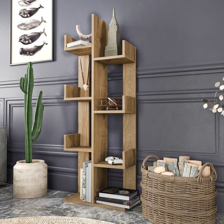 Luisa Tall Tree Bookshelf - 140cm - Quality, Style, and Functionality for Your Home - Just Home Furniture™