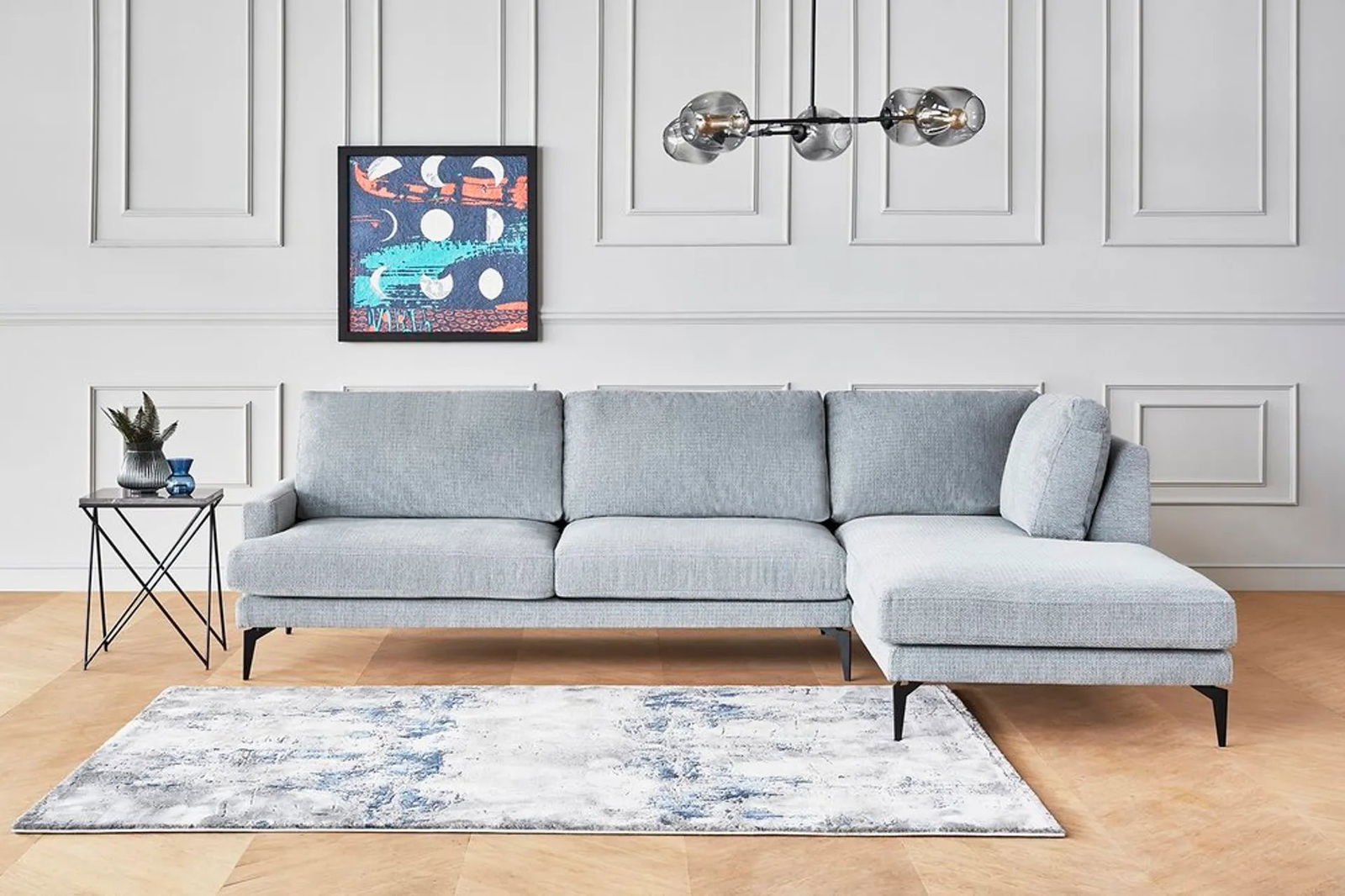 Matilda Corner Sofa - Gray - Quality, Style, and Functionality for Your Home - Just Home Furniture™