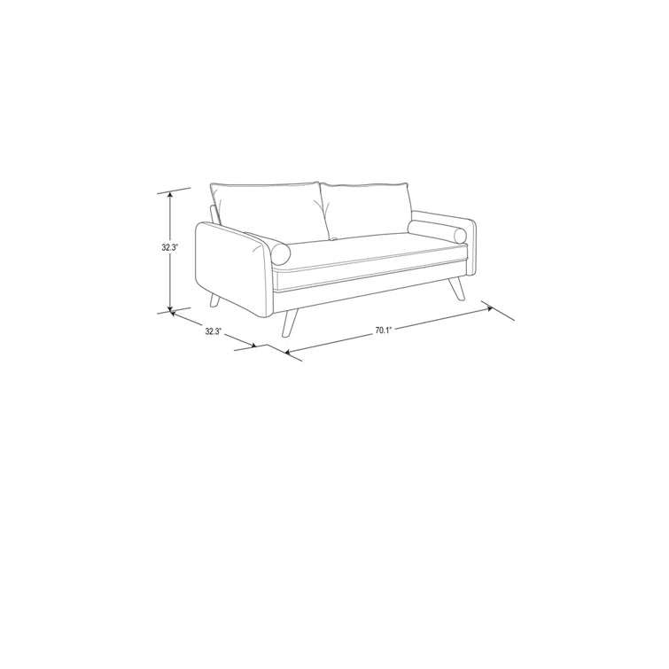 Mcelhaney 70.1" Round Arm Sofa - Quality, Style, and Functionality for Your Home - Just Home Furniture™