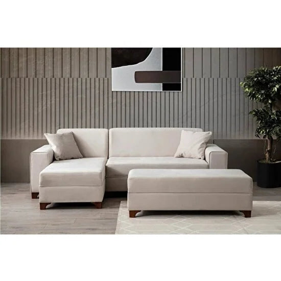 Midi White Cushioned Corner Sofa Set - Quality, Style, and Functionality for Your Home - Just Home Furniture™
