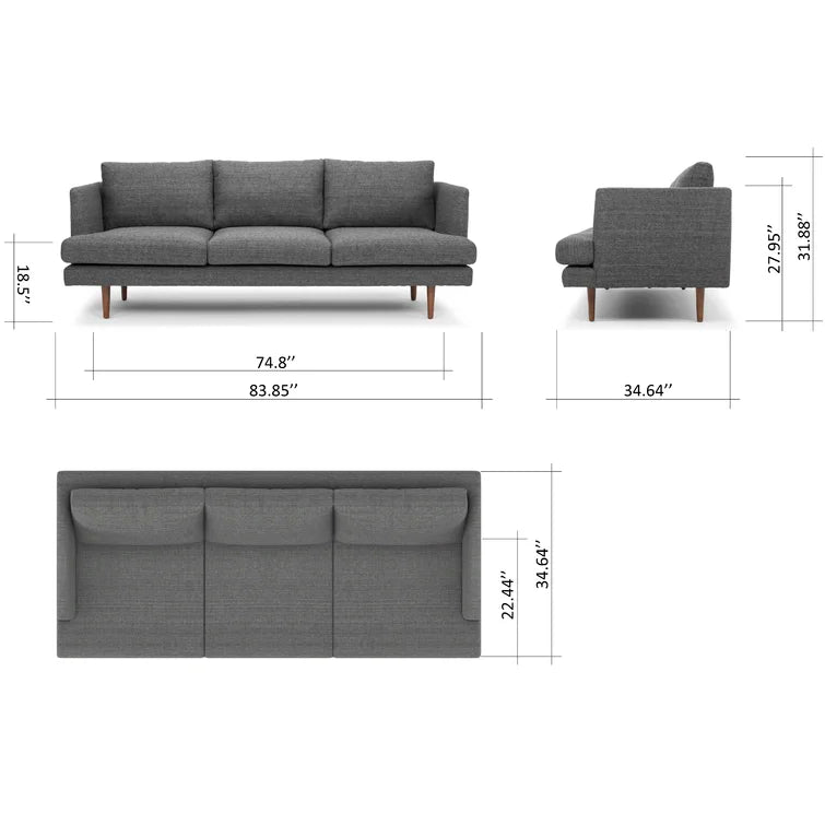 Miller 84'' Upholstered Sofa - Quality, Style, and Functionality for Your Home - Just Home Furniture™