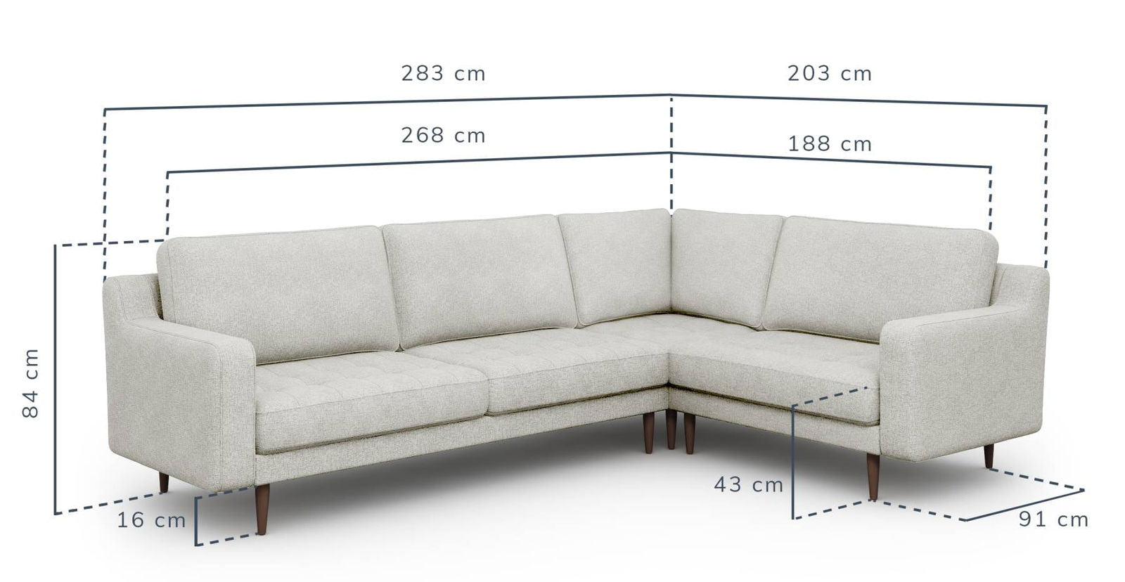 Modsy Corner Sofa - Quality, Style, and Functionality for Your Home - Just Home Furniture™