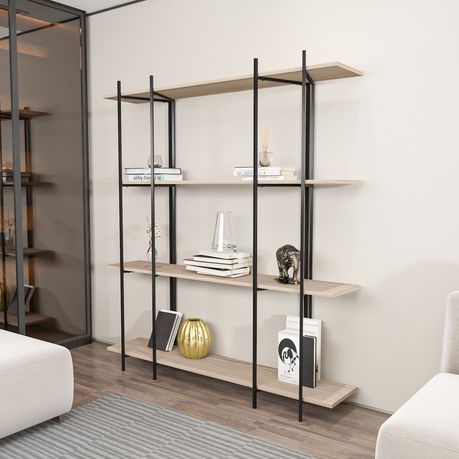 Moss 180 cm Tall Modern Bookcase - Quality, Style, and Functionality for Your Home - Just Home Furniture™