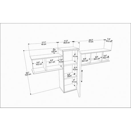 Olida Wide Modern Wall Shelf - Quality, Style, and Functionality for Your Home - Just Home Furniture™
