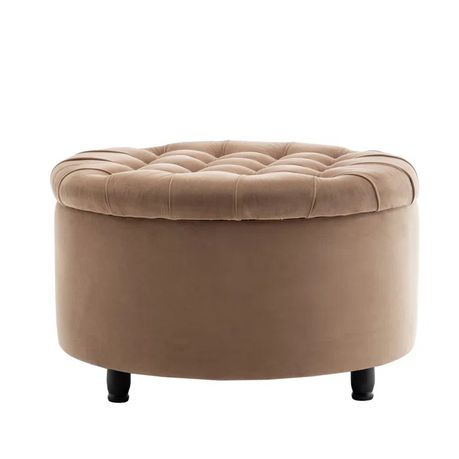 Parker Upholstered Round Storage Ottoman - Quality, Style, and Functionality for Your Home - Just Home Furniture™