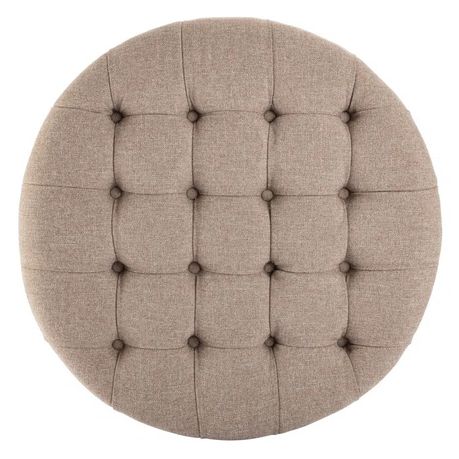 Parker Upholstered Round Storage Ottoman - Quality, Style, and Functionality for Your Home - Just Home Furniture™