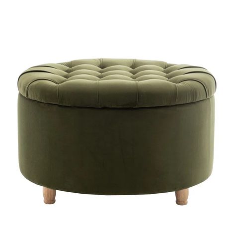 Parker Upholstered Round Storage Ottoman - Quality, Style, and Functionality for Your Home - Just Home Furniture™