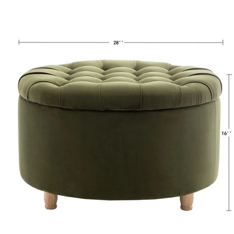 Parker Upholstered Round Storage Ottoman - Quality, Style, and Functionality for Your Home - Just Home Furniture™