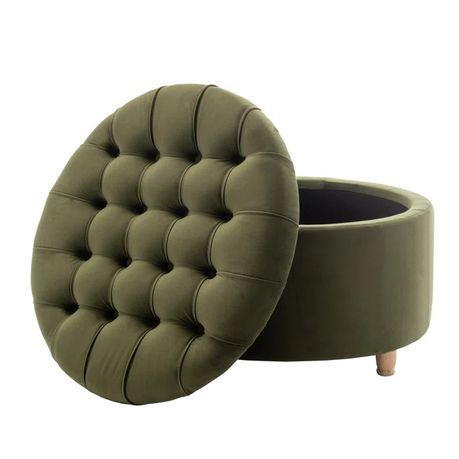 Parker Upholstered Round Storage Ottoman - Quality, Style, and Functionality for Your Home - Just Home Furniture™