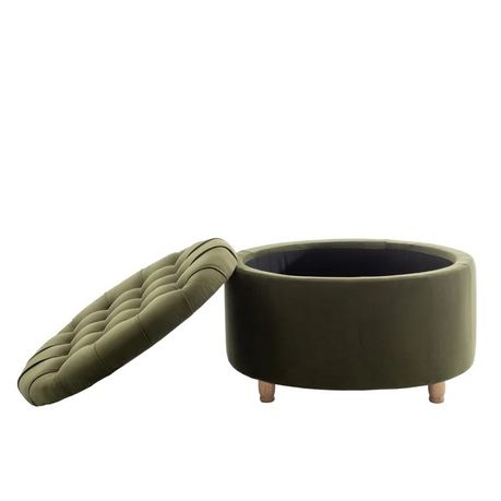 Parker Upholstered Round Storage Ottoman - Quality, Style, and Functionality for Your Home - Just Home Furniture™