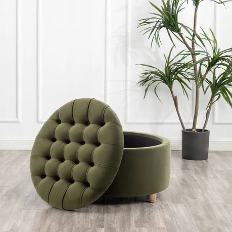 Parker Upholstered Round Storage Ottoman - Quality, Style, and Functionality for Your Home - Just Home Furniture™