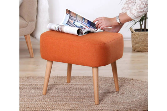 Parrot Ottoman - Orange - Quality, Style, and Functionality for Your Home - Just Home Furniture™