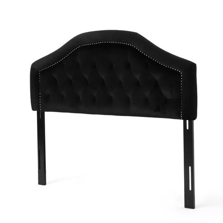 Pasko Upholstered Headboard in Black Velvet - Quality, Style, and Functionality for Your Home - Just Home Furniture™