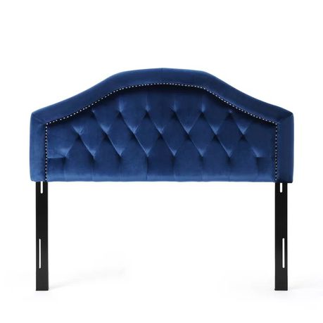 Pasko Upholstered Headboard in Blue Velvet - Quality, Style, and Functionality for Your Home - Just Home Furniture™