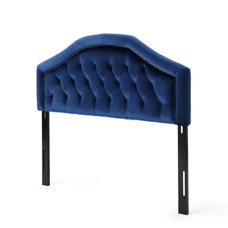 Pasko Upholstered Headboard in Blue Velvet - Quality, Style, and Functionality for Your Home - Just Home Furniture™