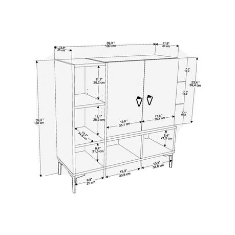 Platin 100cm Partical Board Cupboard - Quality, Style, and Functionality for Your Home - Just Home Furniture™