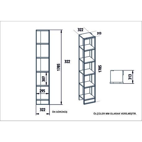 Polka 178cm Tall Bookstand - Quality, Style, and Functionality for Your Home - Just Home Furniture™