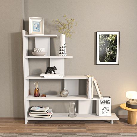 Reward 120cm Tall Ladder Style Bookcase - Quality, Style, and Functionality for Your Home - Just Home Furniture™