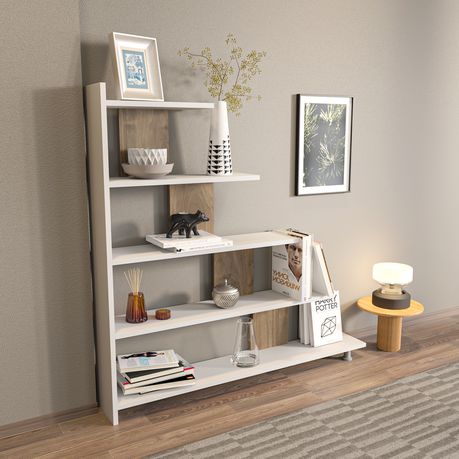 Reward 120cm Tall Ladder Style Bookcase - Quality, Style, and Functionality for Your Home - Just Home Furniture™