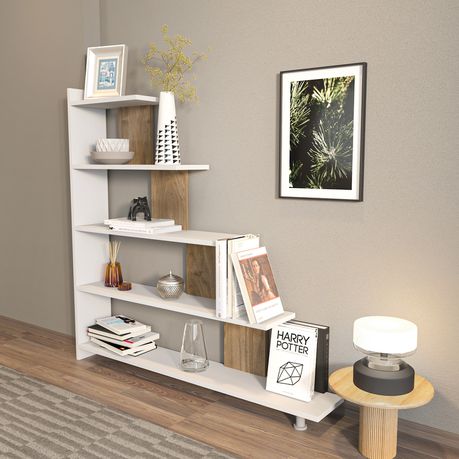 Reward 120cm Tall Ladder Style Bookcase - Quality, Style, and Functionality for Your Home - Just Home Furniture™