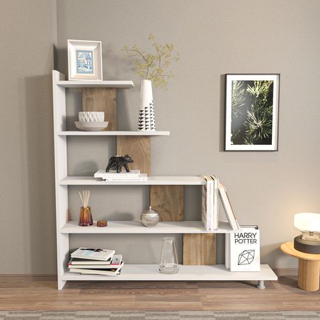 Reward 120cm Tall Ladder Style Bookcase - Quality, Style, and Functionality for Your Home - Just Home Furniture™