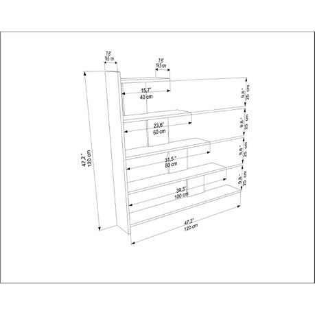 Reward 120cm Tall Ladder Style Bookcase - Quality, Style, and Functionality for Your Home - Just Home Furniture™