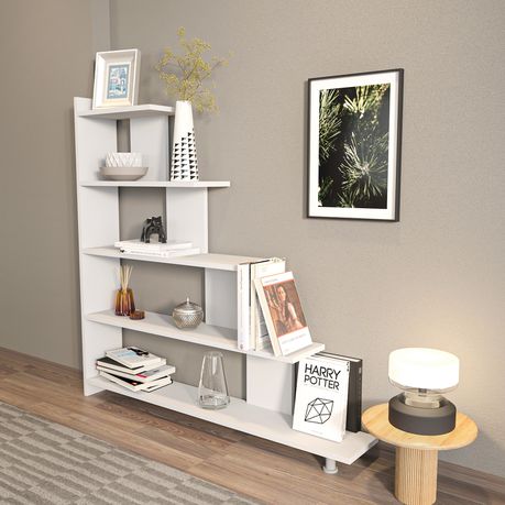 Reward 120cm Tall Ladder Style Bookcase - Quality, Style, and Functionality for Your Home - Just Home Furniture™