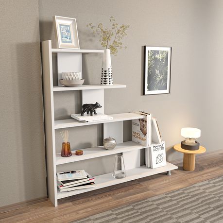 Reward 120cm Tall Ladder Style Bookcase - Quality, Style, and Functionality for Your Home - Just Home Furniture™