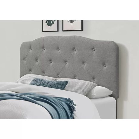 Richard Upholstered Headboard in Grey Beige - Quality, Style, and Functionality for Your Home - Just Home Furniture™