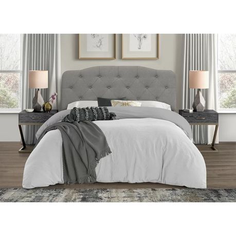 Richard Upholstered Headboard in Grey Beige - Quality, Style, and Functionality for Your Home - Just Home Furniture™