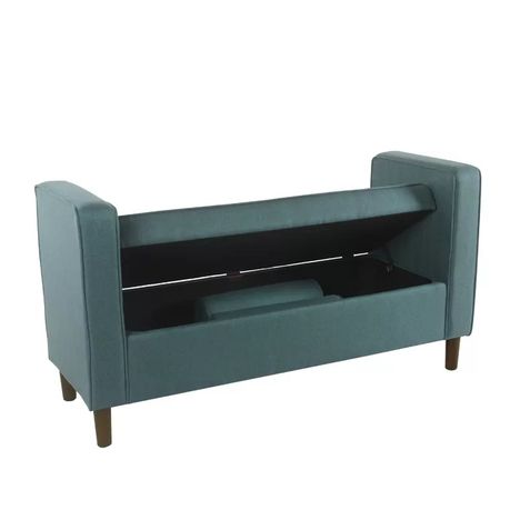 Rimo Telesphorus Flip Top Upholstered Storage Bench in Green Beige - Quality, Style, and Functionality for Your Home - Just Home Furniture™