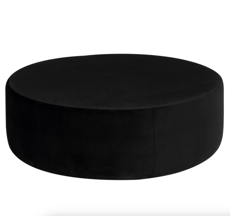 Roberta Ottoman - Black, 37.8in - Quality, Style, and Functionality for Your Home - Just Home Furniture™