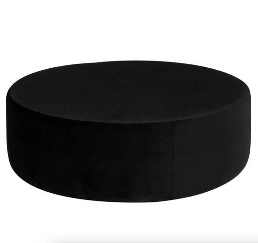 Roberta Ottoman - Black, 37.8in - Quality, Style, and Functionality for Your Home - Just Home Furniture™