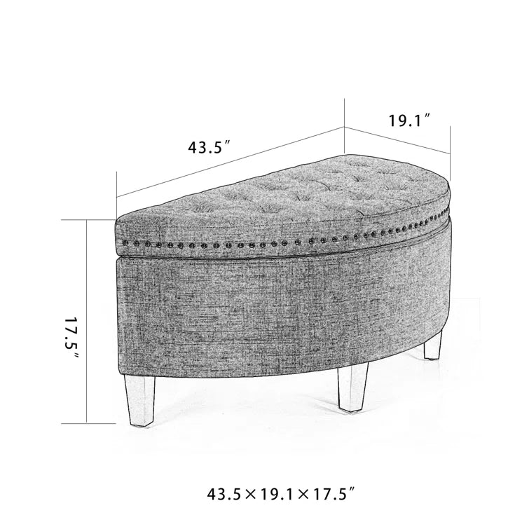 Roxann Upholstered Storage Bench - Quality, Style, and Functionality for Your Home - Just Home Furniture™