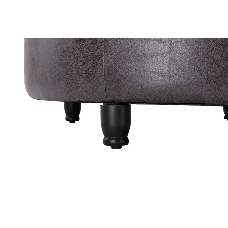 Sanni Vegan Leather Storage Ottoman - Quality, Style, and Functionality for Your Home - Just Home Furniture™