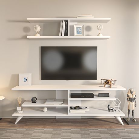 Serap Media Console with Floating Unit - Quality, Style, and Functionality for Your Home - Just Home Furniture™