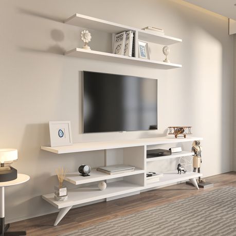 Serap Media Console with Floating Unit - Quality, Style, and Functionality for Your Home - Just Home Furniture™