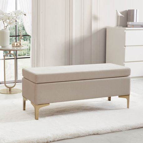 Shellia Cream Upholstered Bench - Quality, Style, and Functionality for Your Home - Just Home Furniture™