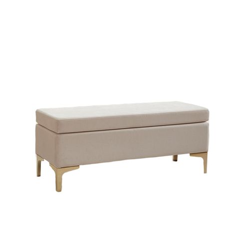 Shellia Cream Upholstered Bench - Quality, Style, and Functionality for Your Home - Just Home Furniture™