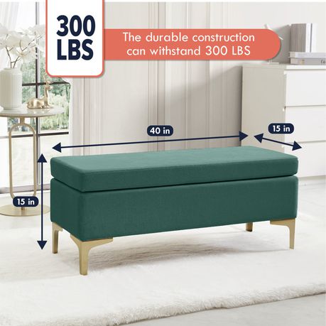 Shellia Green Upholstered Bench - Quality, Style, and Functionality for Your Home - Just Home Furniture™