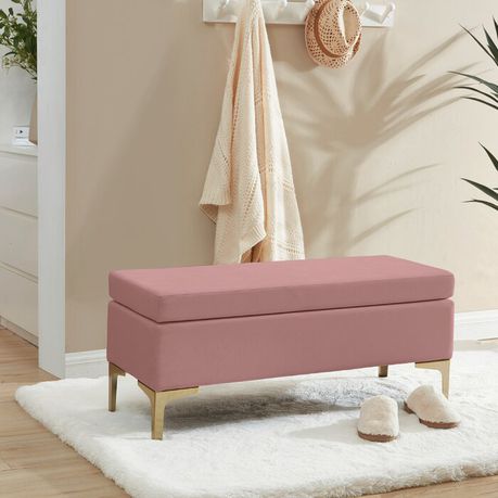 Shellia Pink Upholstered Bench - Quality, Style, and Functionality for Your Home - Just Home Furniture™