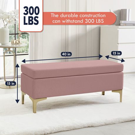 Shellia Pink Upholstered Bench - Quality, Style, and Functionality for Your Home - Just Home Furniture™