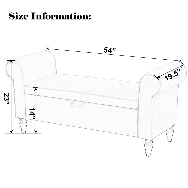 Souther Upholstered Storage Bench - Quality, Style, and Functionality for Your Home - Just Home Furniture™