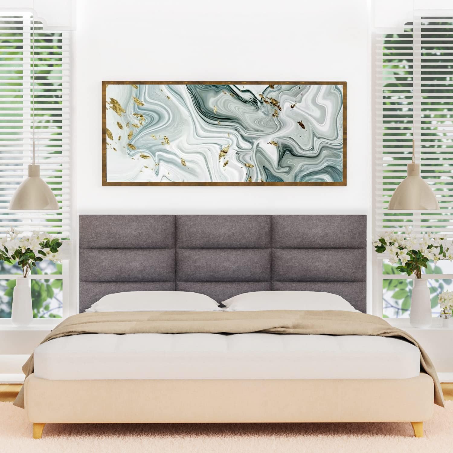 Tbfit Upholstered Wall Mounted Headboard - Quality, Style, and Functionality for Your Home - Just Home Furniture™