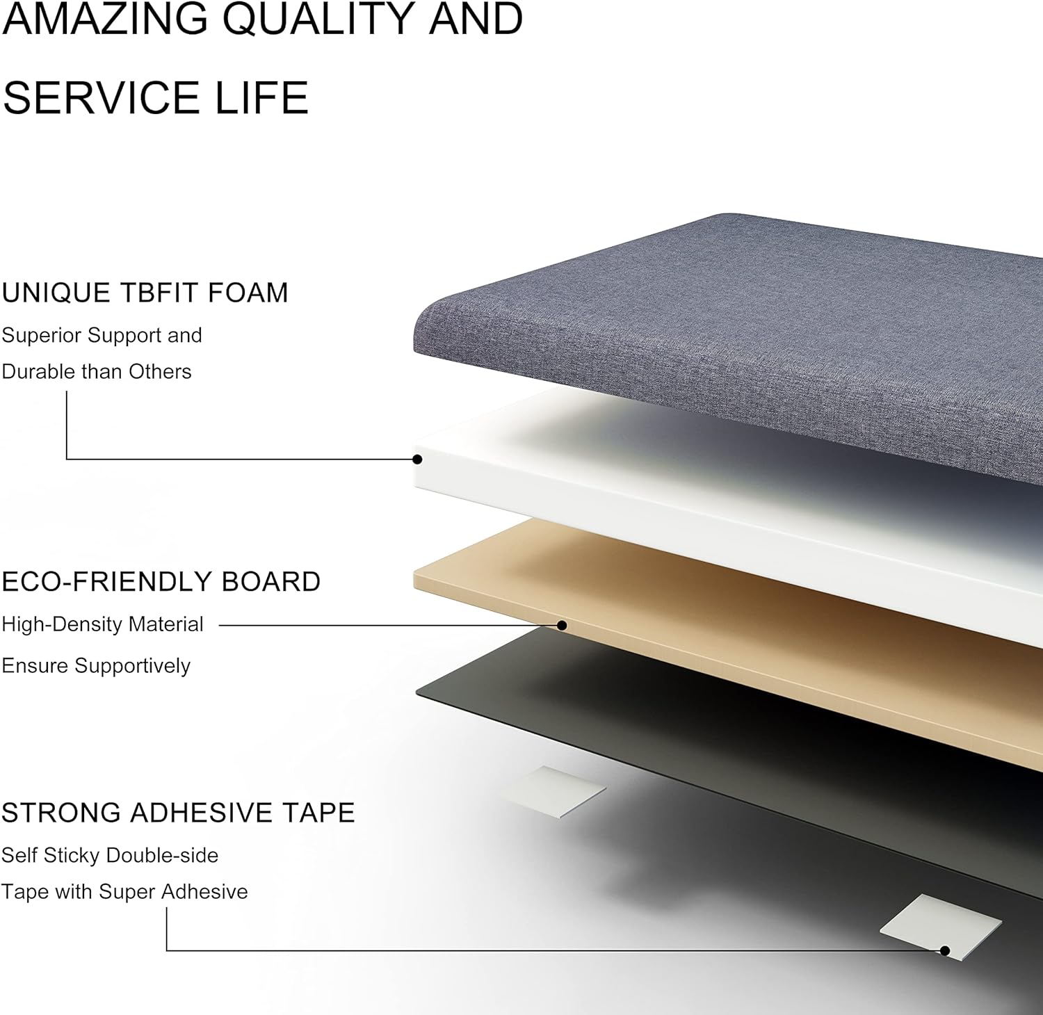 Tbfit Upholstered Wall Mounted Headboard - Quality, Style, and Functionality for Your Home - Just Home Furniture™