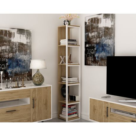 Texas 180 cm Tall Metal Manufactured Wood Bookcase - Quality, Style, and Functionality for Your Home - Just Home Furniture™