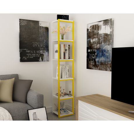 Texas 180 cm Tall Metal Manufactured Wood Bookcase - Quality, Style, and Functionality for Your Home - Just Home Furniture™