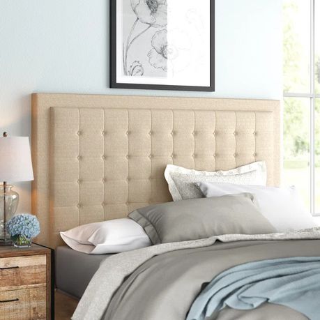 Trevoux Upholstered Headboard in Cream Beige - Quality, Style, and Functionality for Your Home - Just Home Furniture™