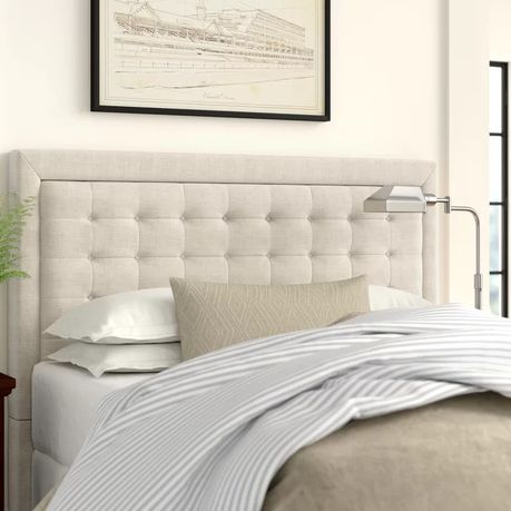 Trevoux Upholstered Headboard in Cream Beige - Quality, Style, and Functionality for Your Home - Just Home Furniture™